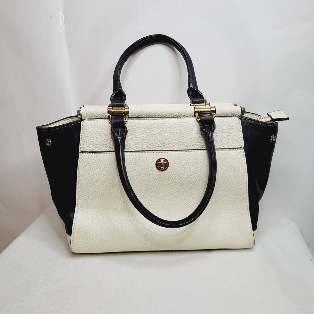 Charming Charlie vegan leather white and black shoulder bag